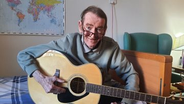 Bringing a guitar back to life for Resident at Pendleton Court